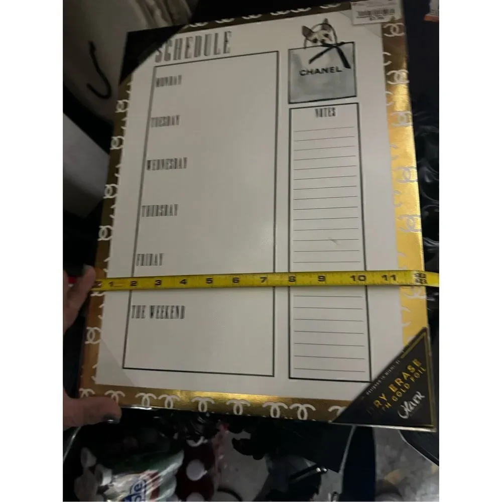 Oliver gal cc home office glam decor dry erase schedule board